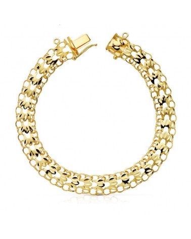 Pulsera oro 18k amarillo princesa 9mm 20,5cm