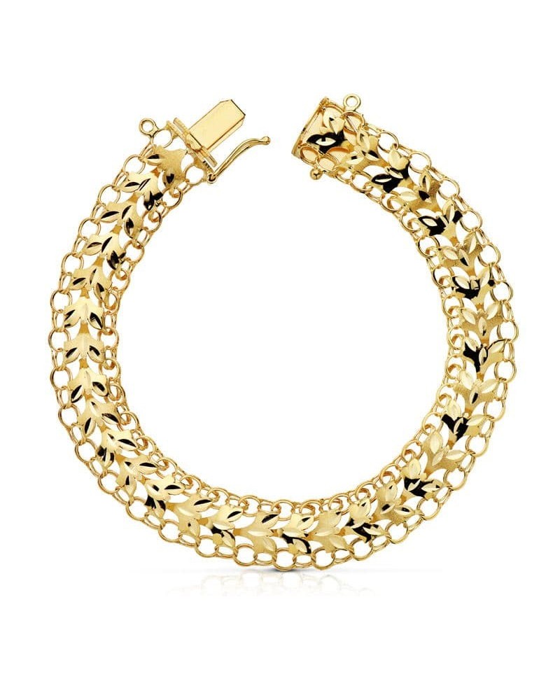 Pulsera oro 18k amarillo estilo princesa 10mm