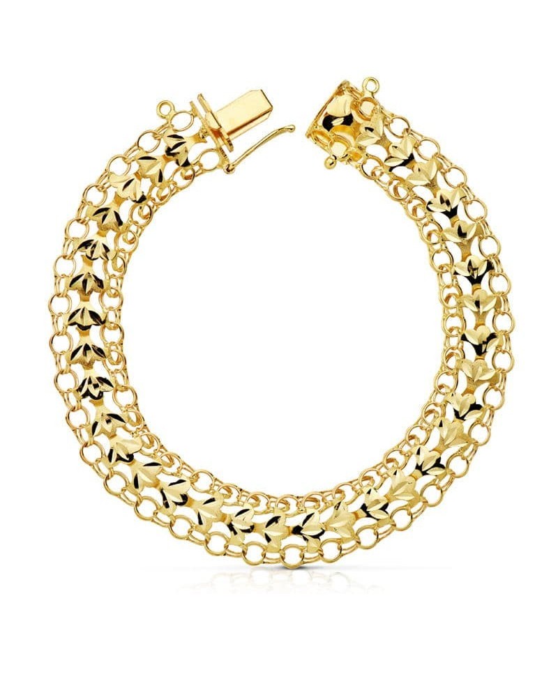 Pulsera oro 18k amarillo estilo princesa 10mm