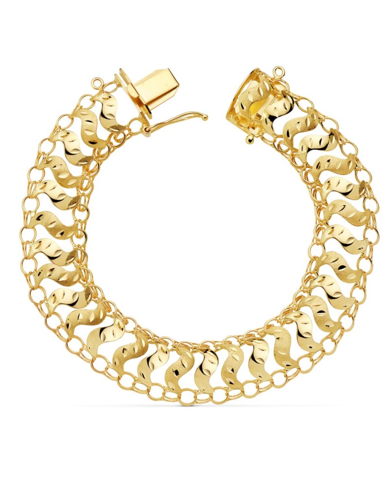 Pulsera oro 18k amarillo princesa 20,5cm
