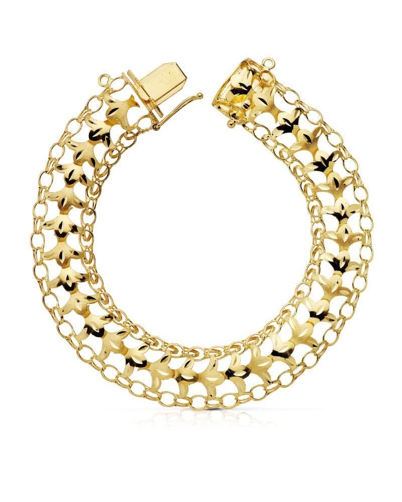 Pulsera oro 18k amarillo princesa 13mm peso 14,9g