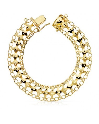 Pulsera oro 18k amarillo princesa 13mm peso 14,9g