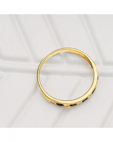 Sortija oro 18k circonitas verdes 2,5mm