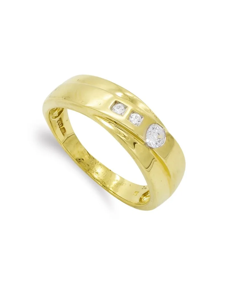 Sortija oro 18k circonitas engastadas 6mm