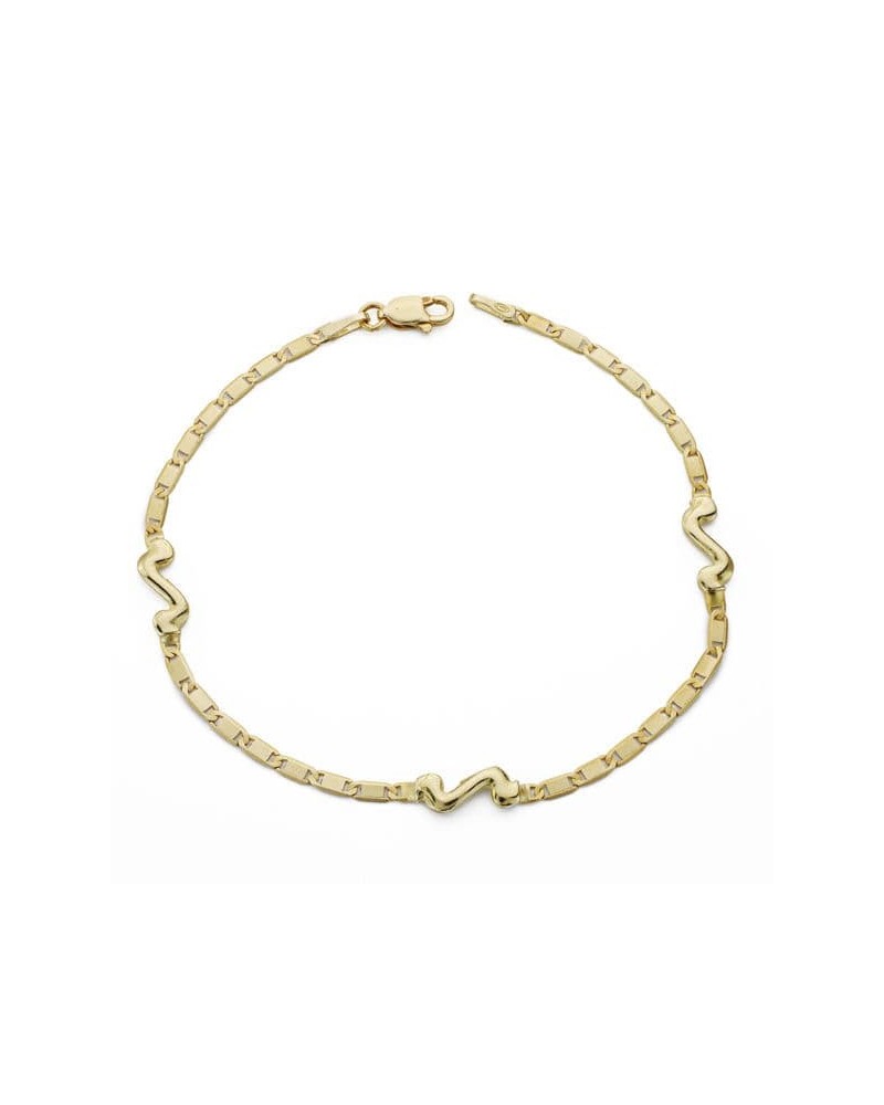Pulsera oro 18k amarillo motivo decorativo 18cm