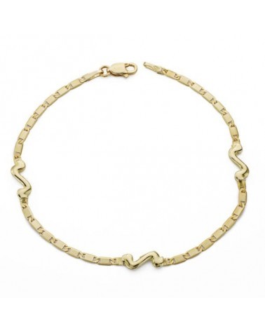 Pulsera oro 18k amarillo motivo decorativo 18cm