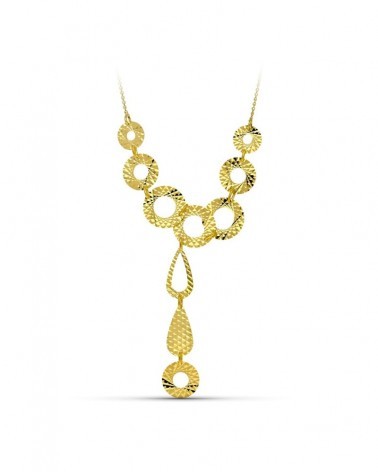Gargantilla oro amarillo 18k motivos tallados