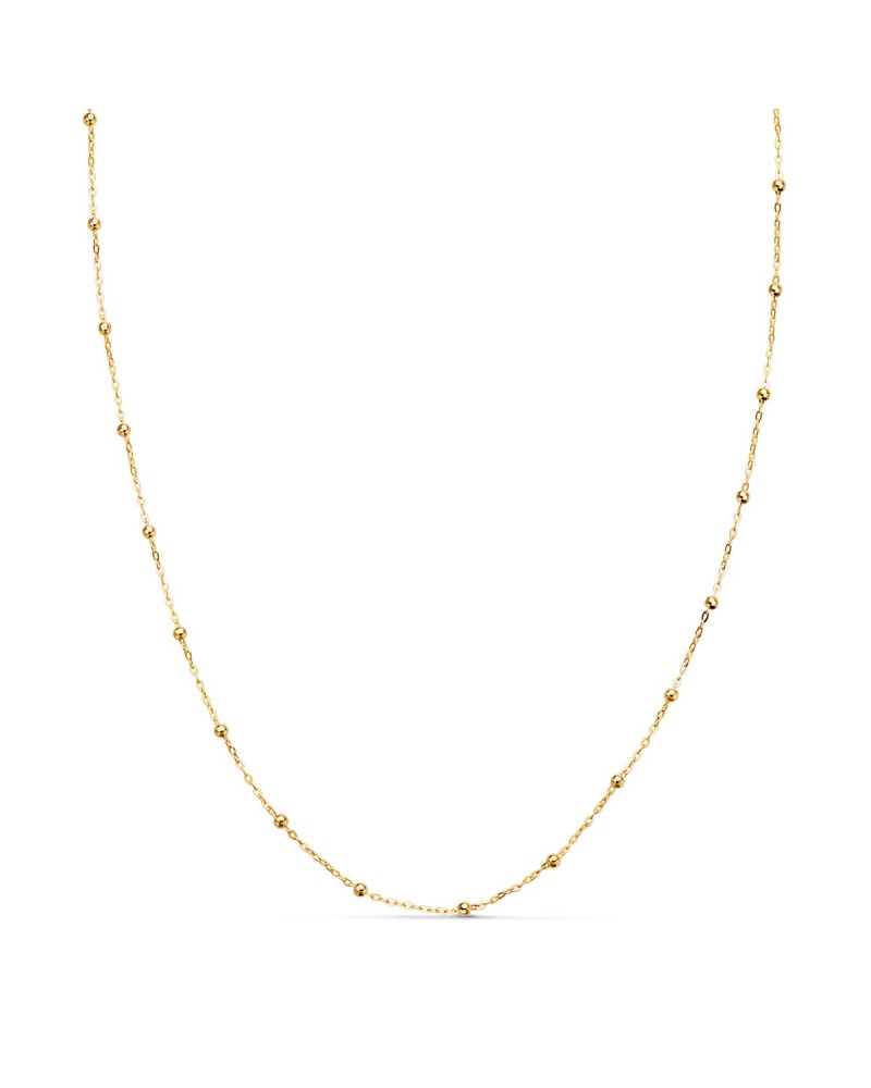 Cadena oro 18k forzada con bolas 40 cm