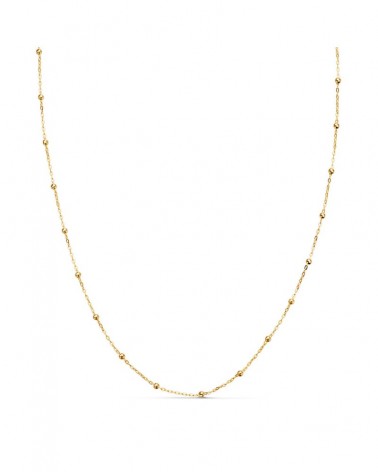 Cadena oro 18k forzada con bolas 45 cm