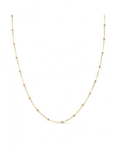 Cadena oro 18k forzada con bolas 45 cm
