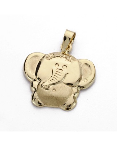 Colgante oro 18k elefante amarillo 19x19 mm