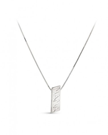 Colgante oro 18k rectangular circonitas madre