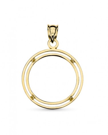 Colgante oro 18k moneda alfonsina 19mm