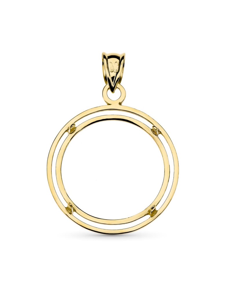 Colgante oro 18k moneda alfonsina 19mm