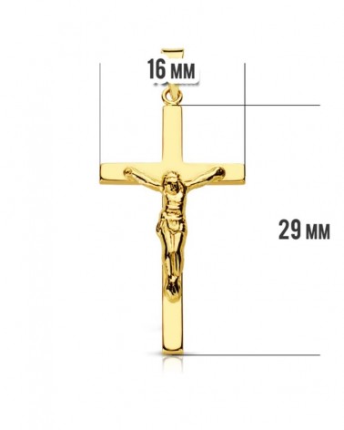 Cruz oro 18k amarillo con Cristo 31x16mm