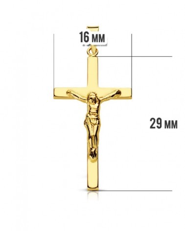 Cruz oro 18k amarillo con Cristo 31x16mm