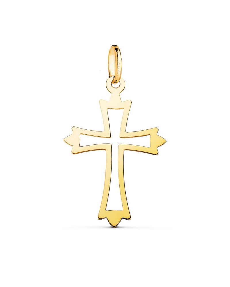 Cruz oro 18k amarillo calada 27x17,5mm