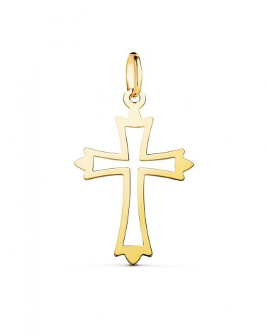 Cruz oro 18k amarillo calada 27x17,5mm
