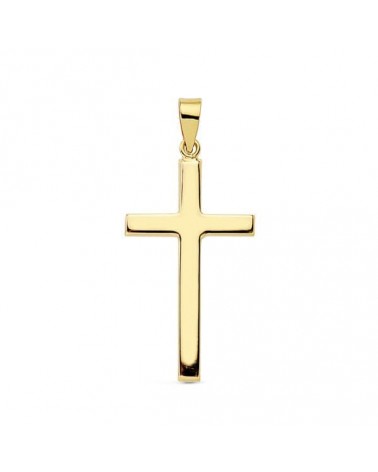 Cruz oro 18k amarillo lisa rectangular 31x16mm