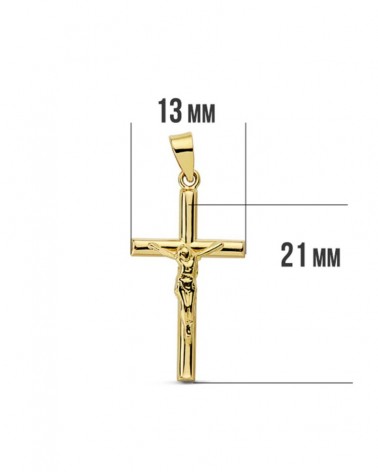 Cruz oro 18k amarillo con Cristo 21x13 mm