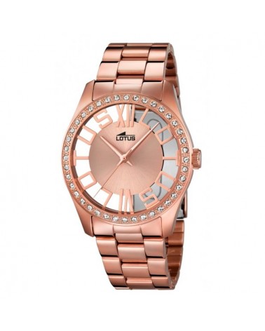 RELOJ LOTUS ROSA TRANSPARENTE