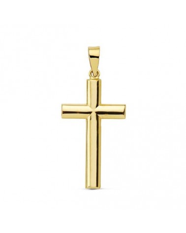 Cruz oro 18k amarillo lisa 25x15mm