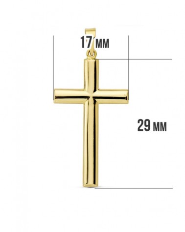 Cruz oro 18k amarillo lisa 31x17 mm