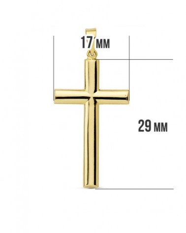 Cruz oro 18k amarillo lisa 31x17 mm