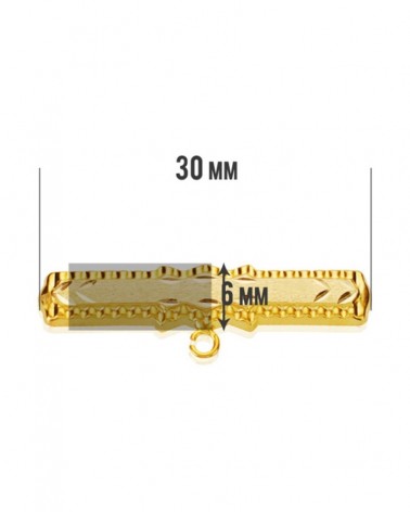 Alfiler oro amarillo 18k tallado bebé 30x6mm