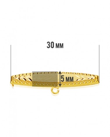 Alfiler oro amarillo 18k tallado bebé 30x5mm
