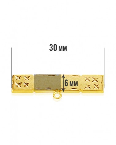 Alfiler oro 18k amarillo tallado 30x6mm bebé