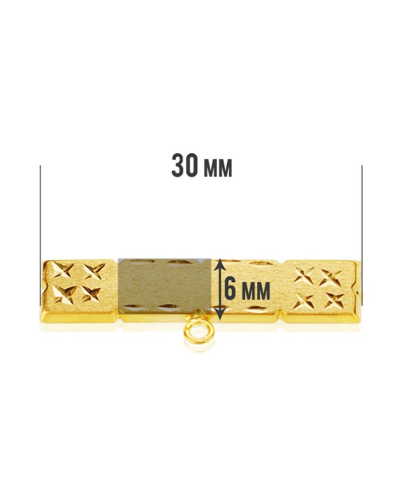 Alfiler oro 18k amarillo tallado 30x6mm bebé