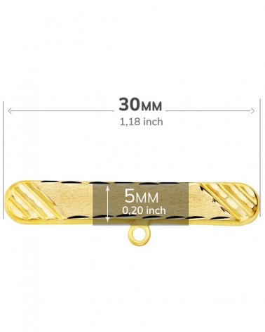 Alfiler oro amarillo 18k tallado 30x5mm bebé