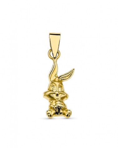 Colgante oro 18k Bugs Bunny pequeño 15x6 mm