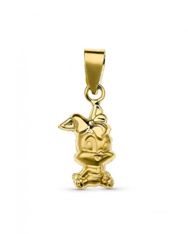 Colgante oro 18k amarillo conejita 12x5mm