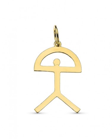 Colgante oro 18k Indalo amuleto regional 24x15,5 mm
