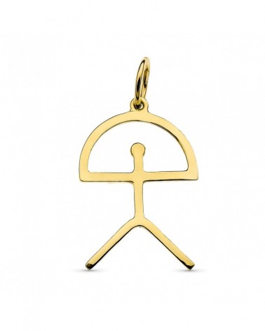 Colgante oro 18k Indalo amuleto regional 24x16mm