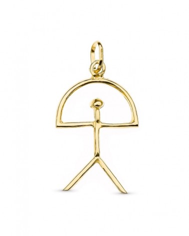 Colgante oro 18k Indalo amuleto regional 26x16mm