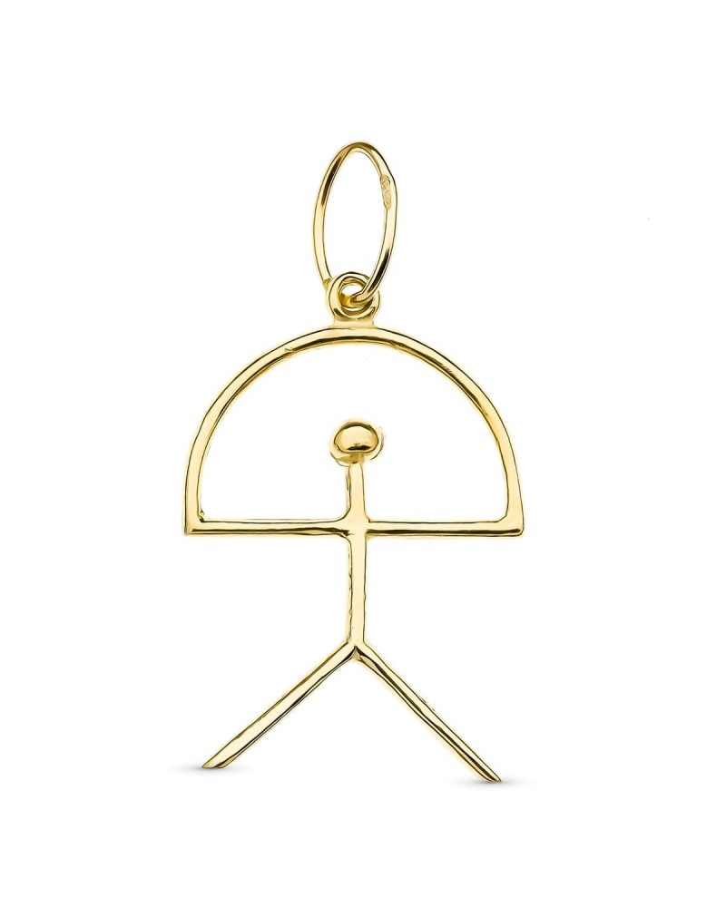 Colgante oro 18k Indalo amuleto regional 30x20mm
