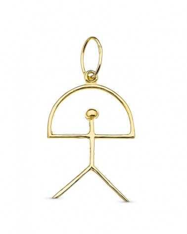 Colgante oro 18k Indalo amuleto regional 30x20mm