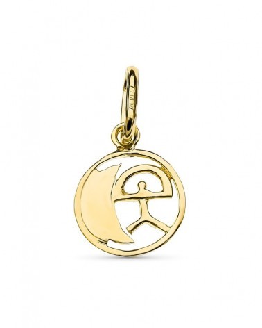 Colgante oro 18k Índalo andaluz 11x8mm
