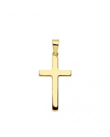 Cruz oro 18k amarillo lisa rectangular 23x12mm