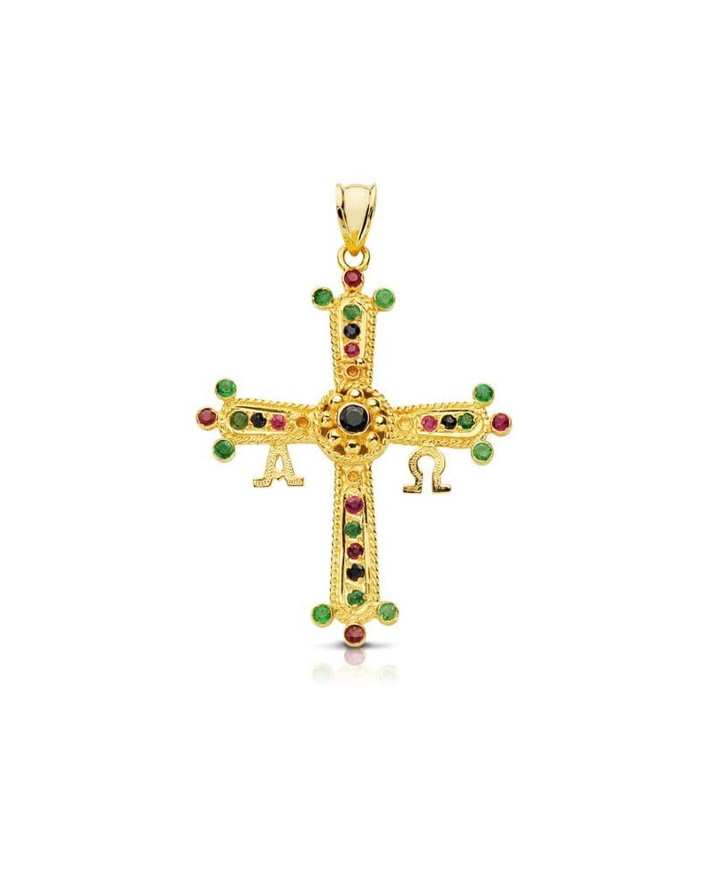 Cruz Covadonga oro 18k amarillo 40x34mm