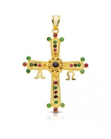 Cruz Covadonga oro 18k amarillo 40x34mm