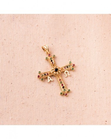 Cruz Covadonga oro 18k amarillo 40x34mm