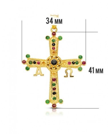Cruz Covadonga oro 18k amarillo 40x34mm