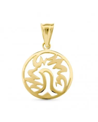Colgante oro 18k árbol de la vida círculo madre