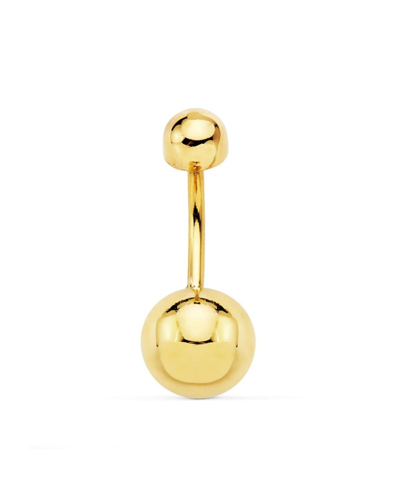 Piercing ombligo oro 18k bola 8mm