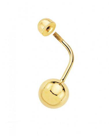 Piercing ombligo oro 18k bola 8mm