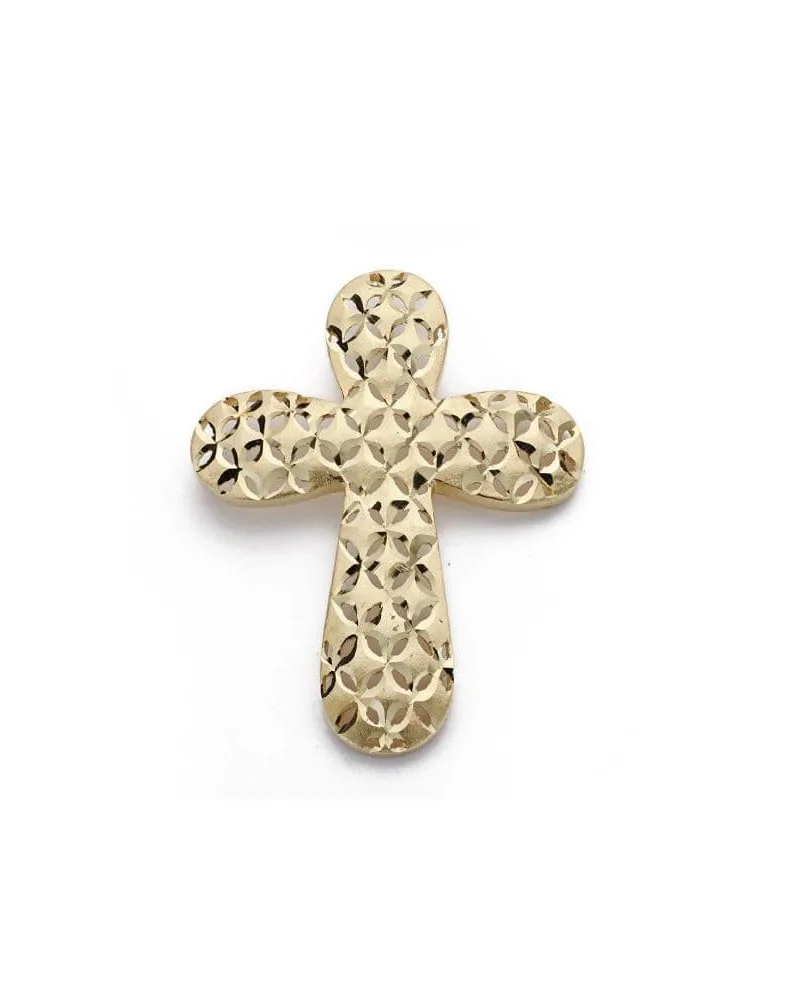Cruz oro 18k amarillo tallada 39x30mm